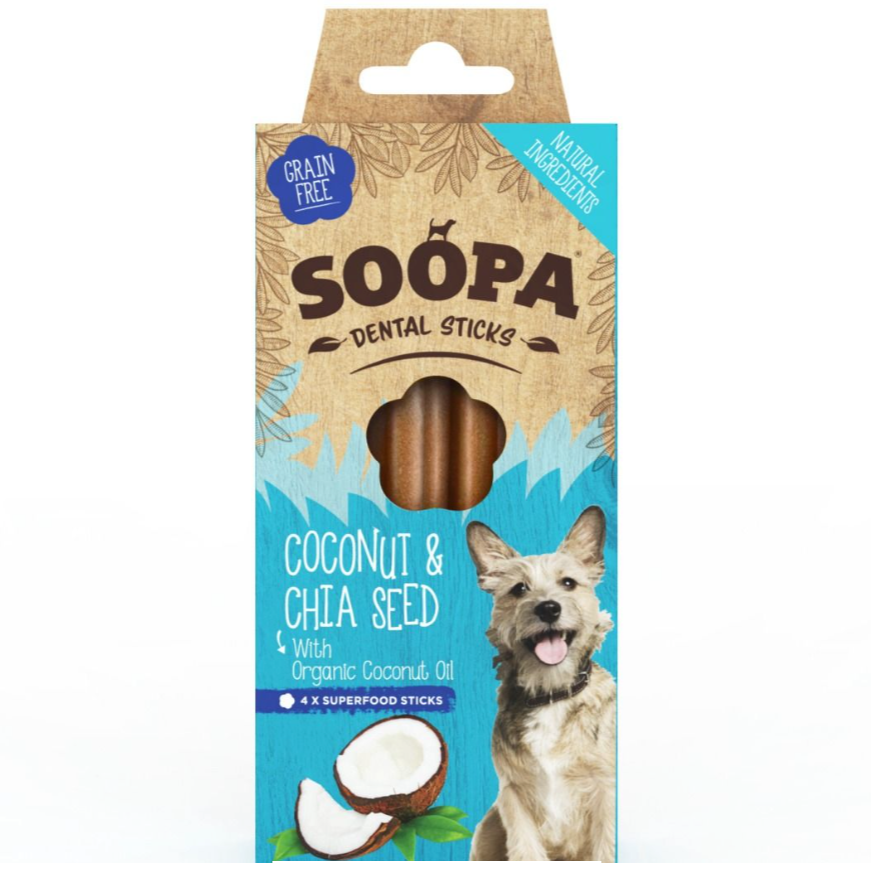 SOOPA Dental Sticks Coconut & Chia Seed 100g